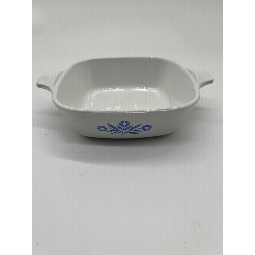 Vintage CorningWare Cornflower Baking Dish P-41-B 1 3/4 Cup White Blue USA
